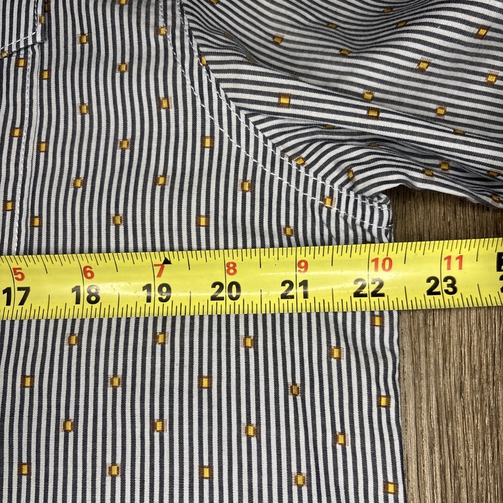 Tommy Bahama Jeans Shirt Men's Large Blue Cotton Striped Island Modern Fit Beach - Picture 10 of 12